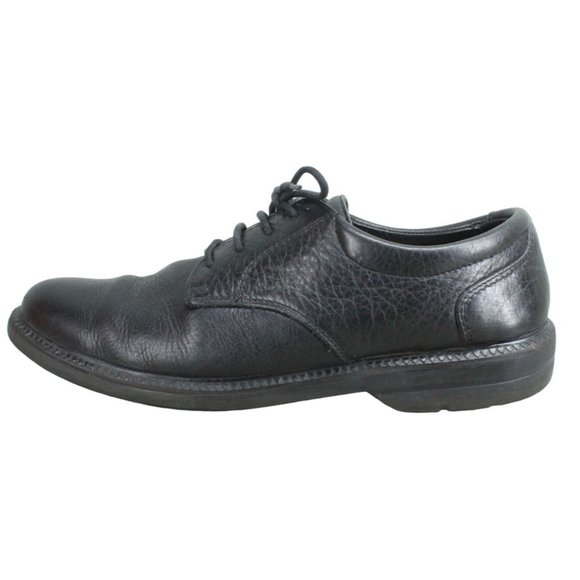 Natural Step Black Pebbled Leather Lace up Oxford Shoes Size 11.5 EE - Picture 1 of 8